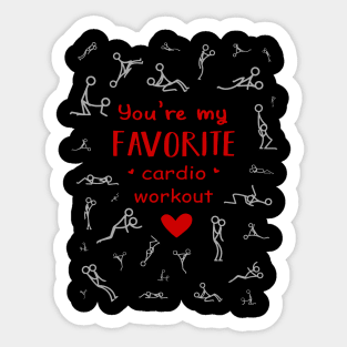 Happy Valentine's Day You're My Favorite Cardio Workout Sticker